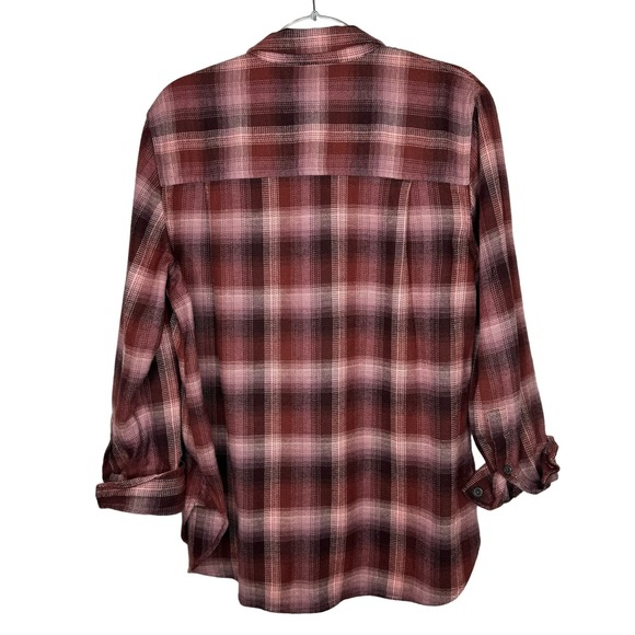 Madewell Women’s Small Flannel Oversized Ex-Boyfriend Swing Shirt Buffalo Check - Picture 5 of 8
